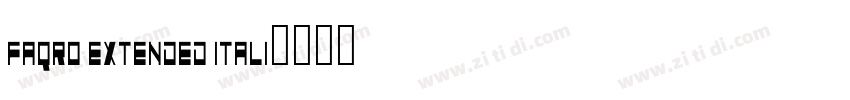 faqro extended itali字体转换